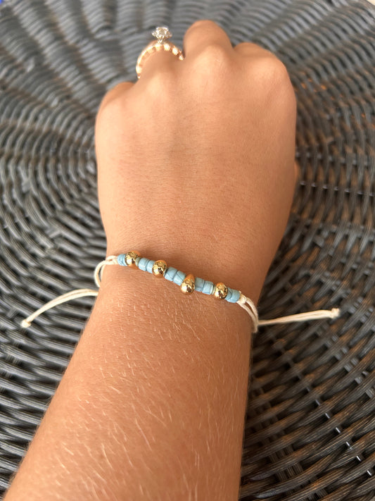 Turquoise & Gold Bracelet