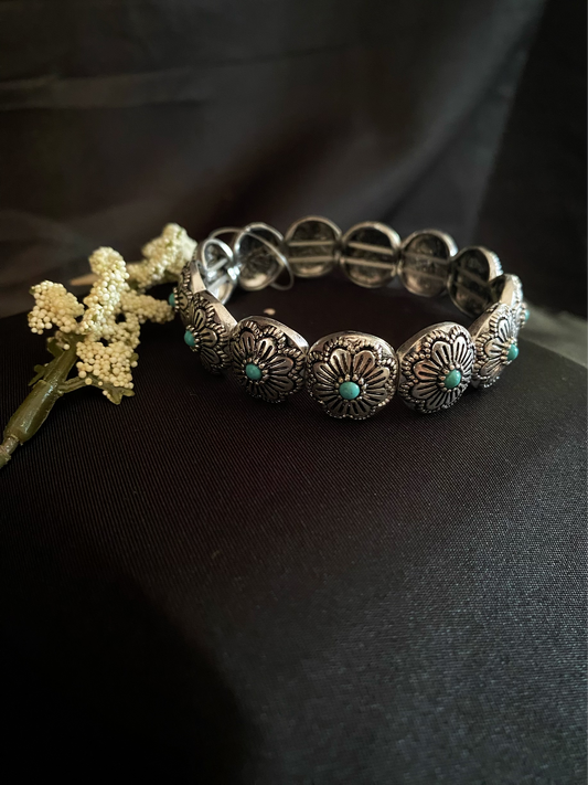 Turquoise Flower Bracelet